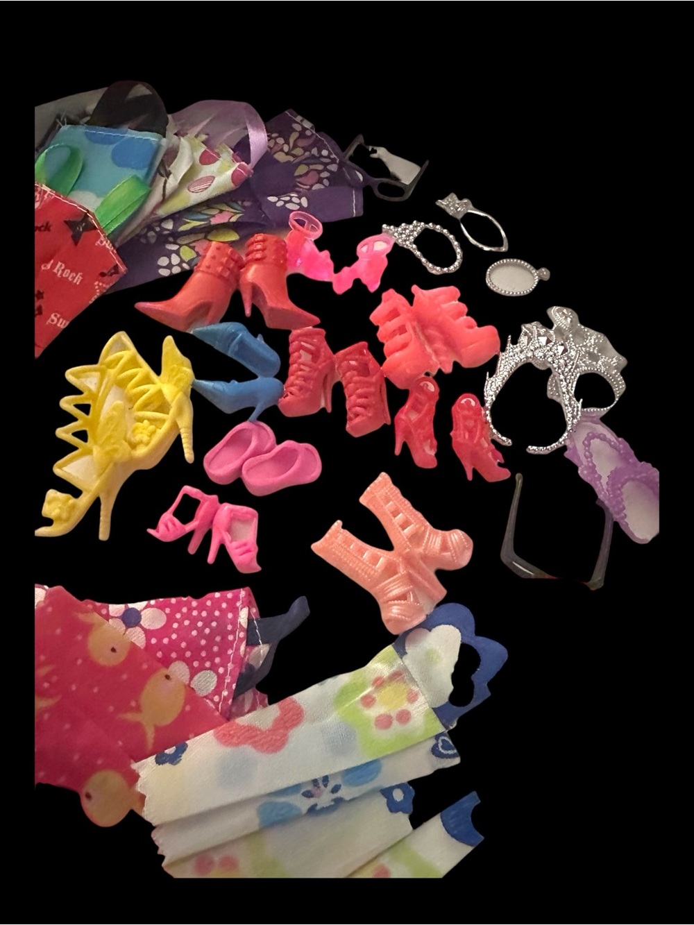 10 Doll Dresses & 10 Shoes Set Plus